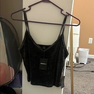 Forever 21 Charcoal Velvet Camisole
